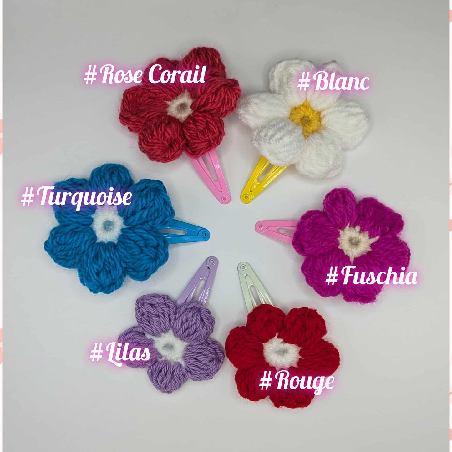 Lot x2 Pinces à cheveux fleur
